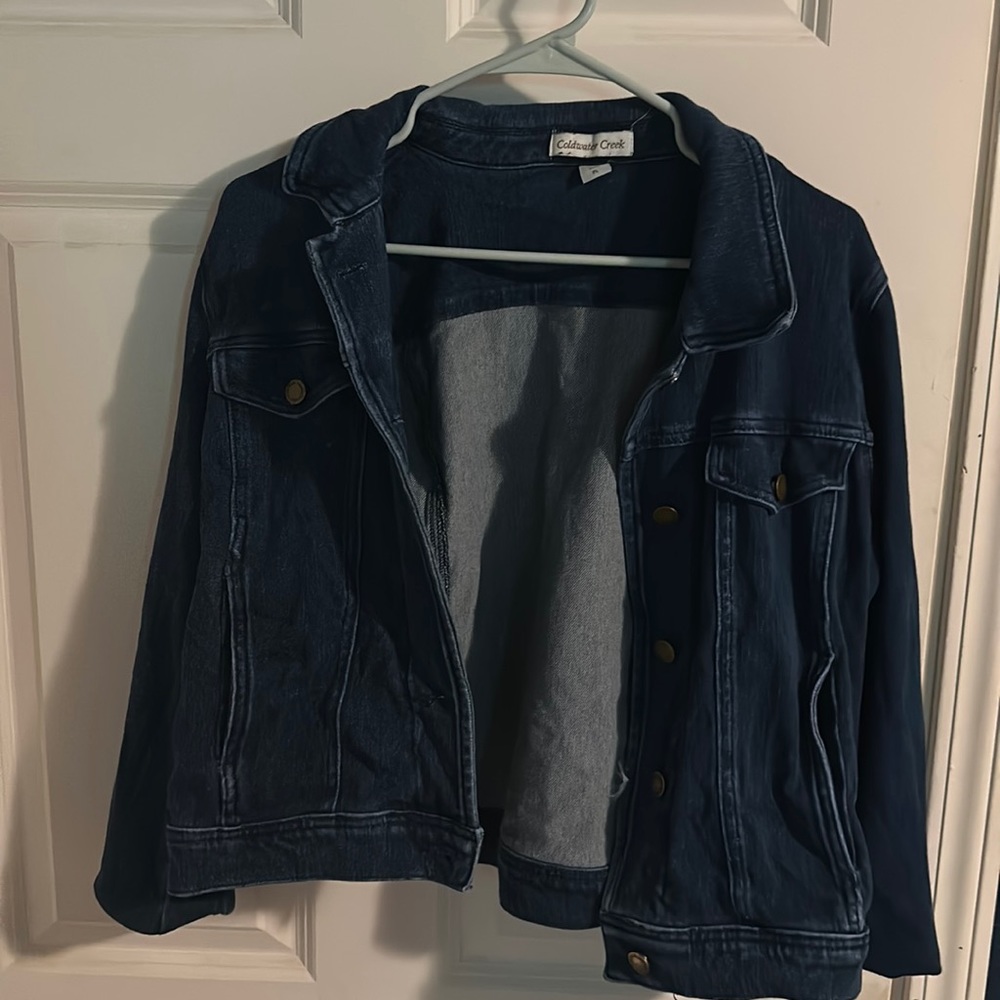 Dark blue cropped Jean jacket